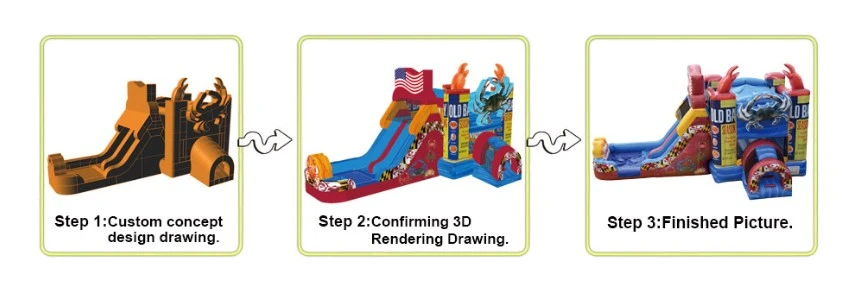 Mini Inflatable Bouncy Castle A Frame Red Blue With Roof