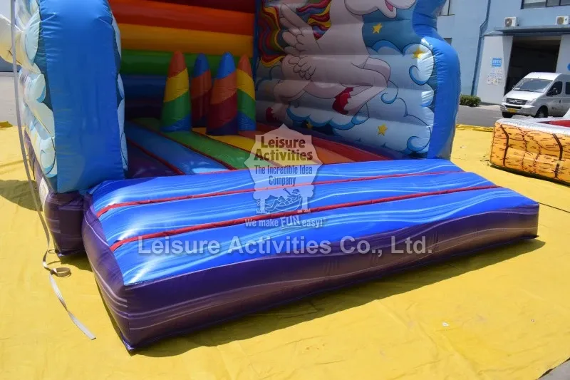 Super Inflatable Bouncy Castles Unicorn Rainbow
