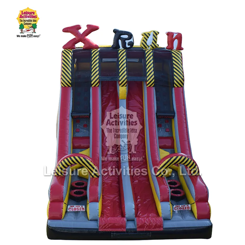 Puhallettava Xtreme Fun Run Double Lane Slide