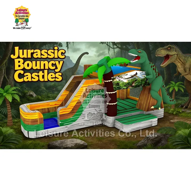 Supertäytteiset monipeli Jurassic Bouncy Castles